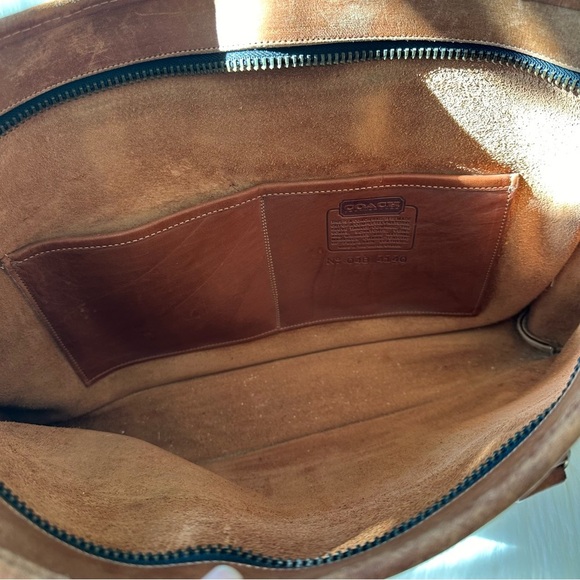 Vintage Coach Briefcase Handbag Brown Leather - Picture 7 of 16